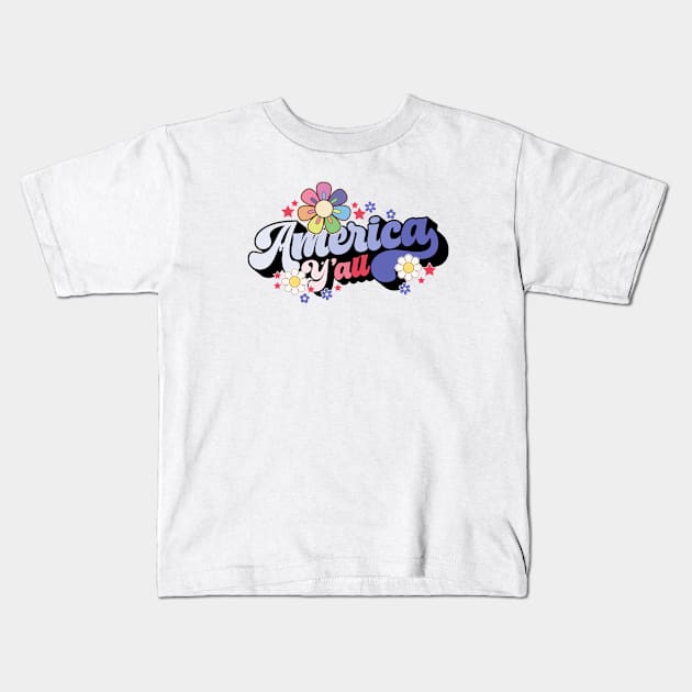 America y'all Kids T-Shirt by Zedeldesign